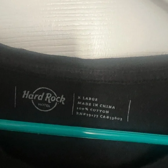 Hard Rock Black T-Shirt with Rhinestone Logo - Picture 3 of 3